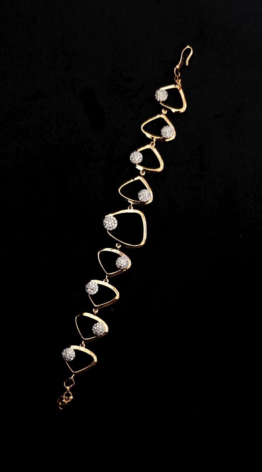 Antiternesh Gold Plated Bracelet with Diamond Accents
